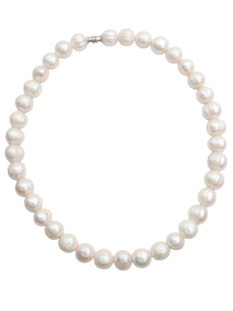 Vtg Cultured Freshwater Pearl Choker Necklace 9-10mm
